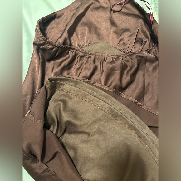 New (Never Worn) DNA- Brown Halter Mini Dress- Size Small - Picture 7 of 7